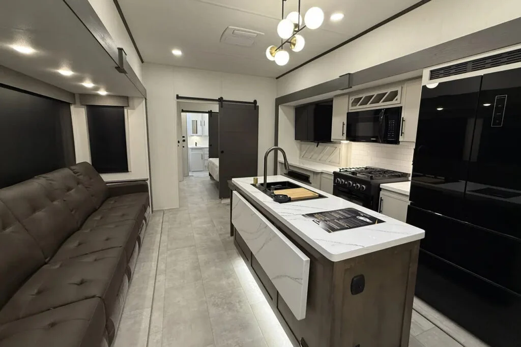 Front living fifth wheel for sale guide highlighting luxury RV layouts, spacious interiors, and premium features for buyers