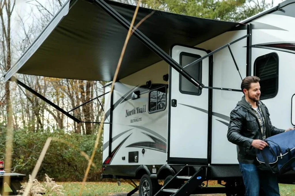RV awning parts complete guide showing key components and their functions in an RV awning system